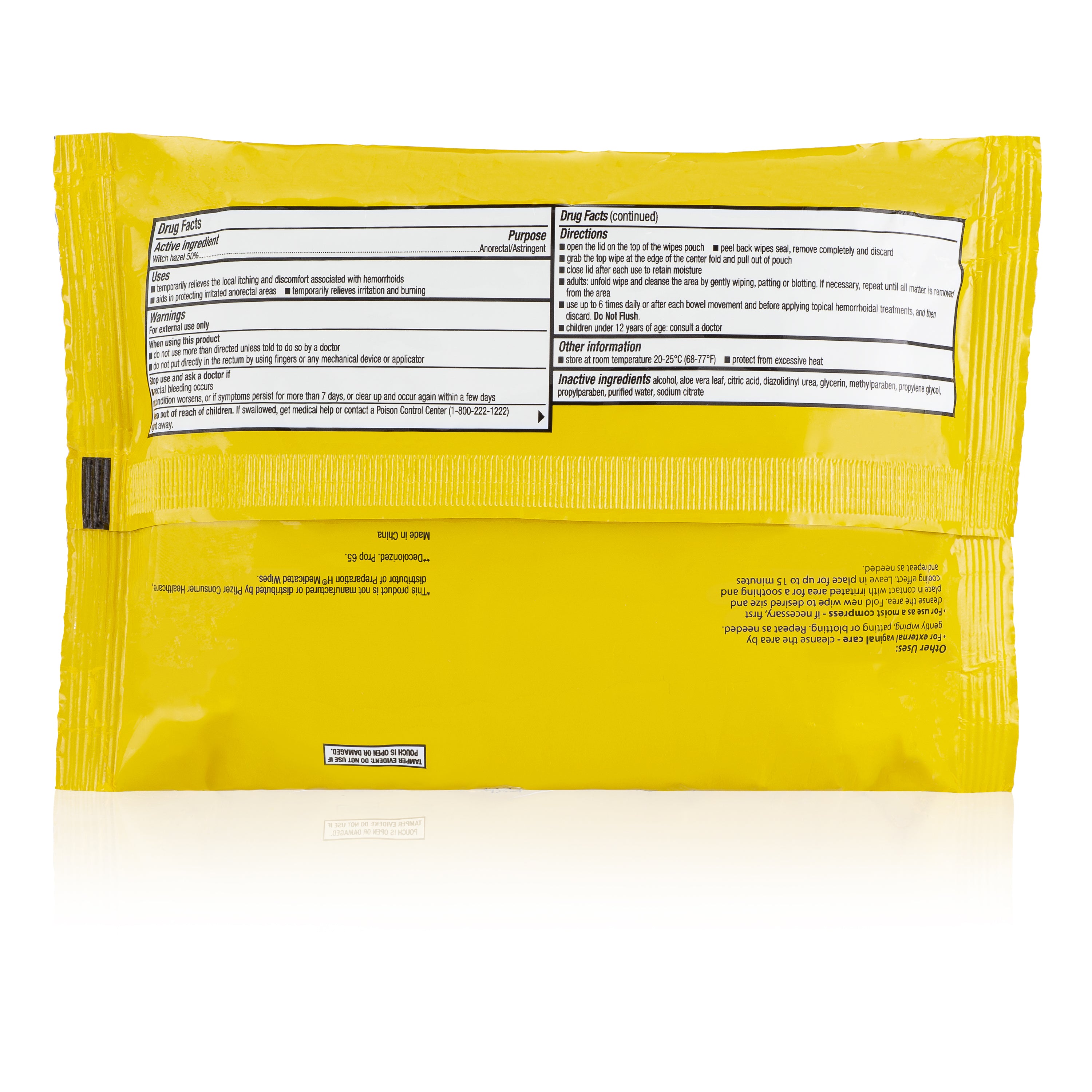 Medicated Hemorrhoid Wipes