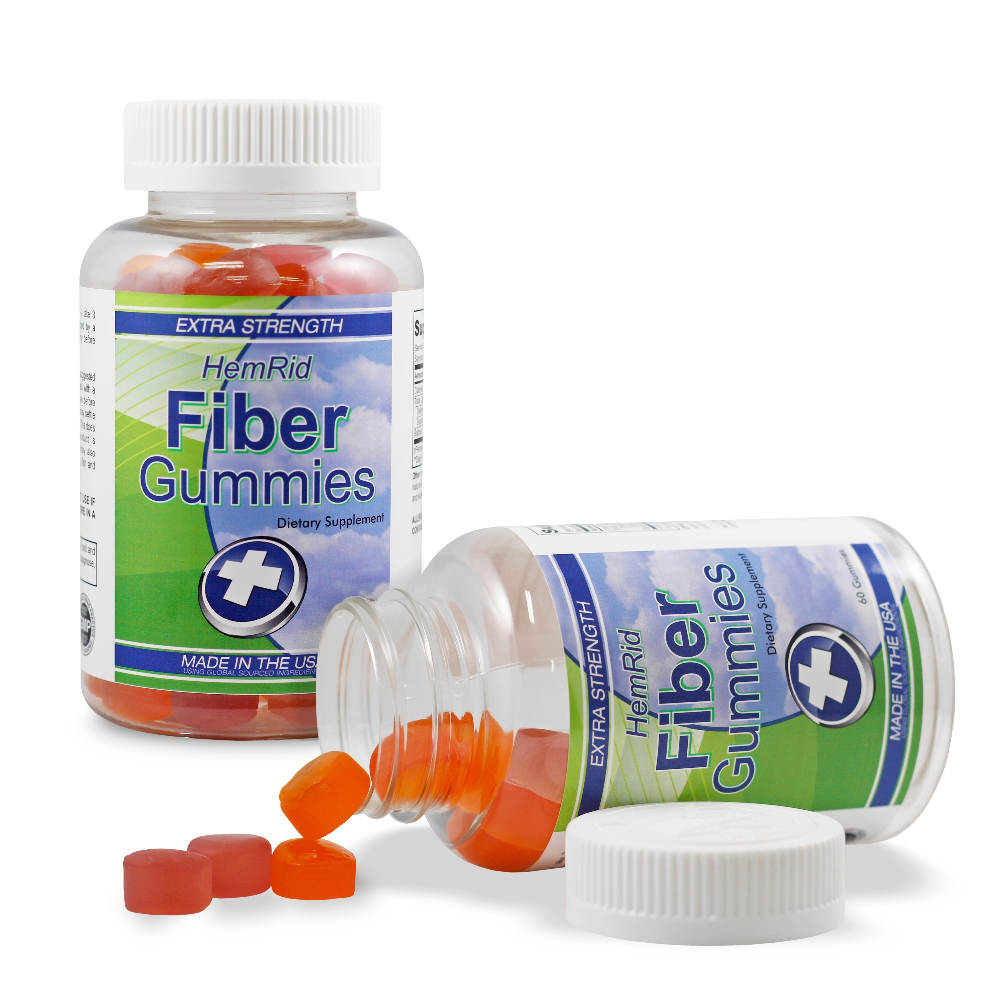 HemRid Fiber Gummies for Hemorrhoids - 5 Bottle Package